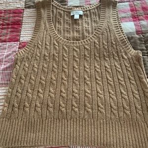 🍂LOFT w/rabbit hair pullover vest 🍁 cable knit